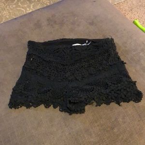 Knitted black shorts